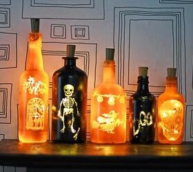 upcycled fun halloween bottle lights