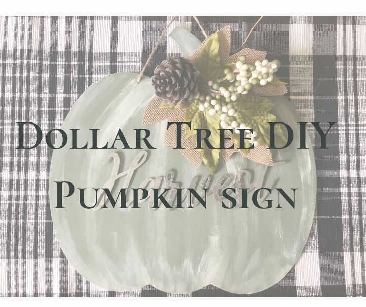 dollar tree pumpkin sign diy