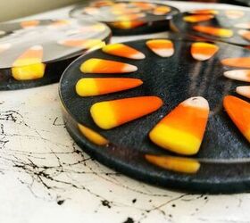 How to Make Candy Corn Coasters