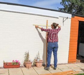 She leans this against her exterior walls for a picture-perfect patio look