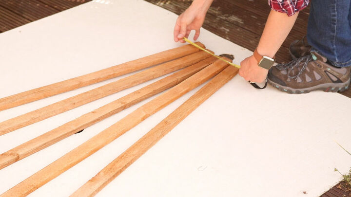 como fazer uma trelia de madeira em forma de leque