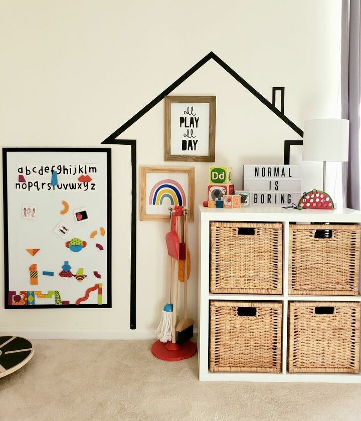 kids playroom painted house wall decal