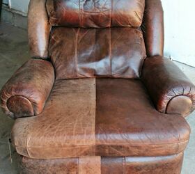 painted leather living room chair