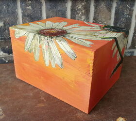 recipe box turned tropical floral adult beverage like recipe box