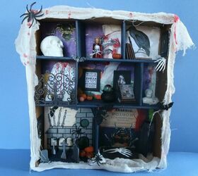 how to make an easy shadow box for halloween