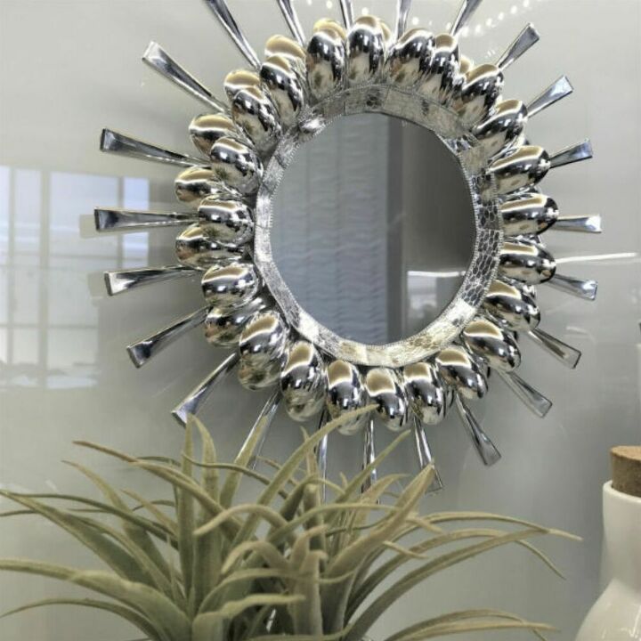 cmo decorar un espejo con cucharas desechables
