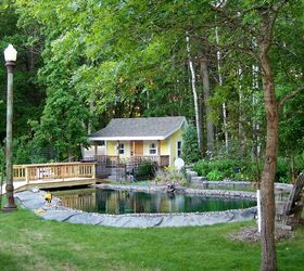 s outdoor pond, 10 Wooden Bridge Over Idyllic Outdoor Pond