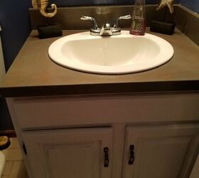 bold ideas for a bathroom countertop that brings the room together, Charcoal Bathroom Sink Countertop Design