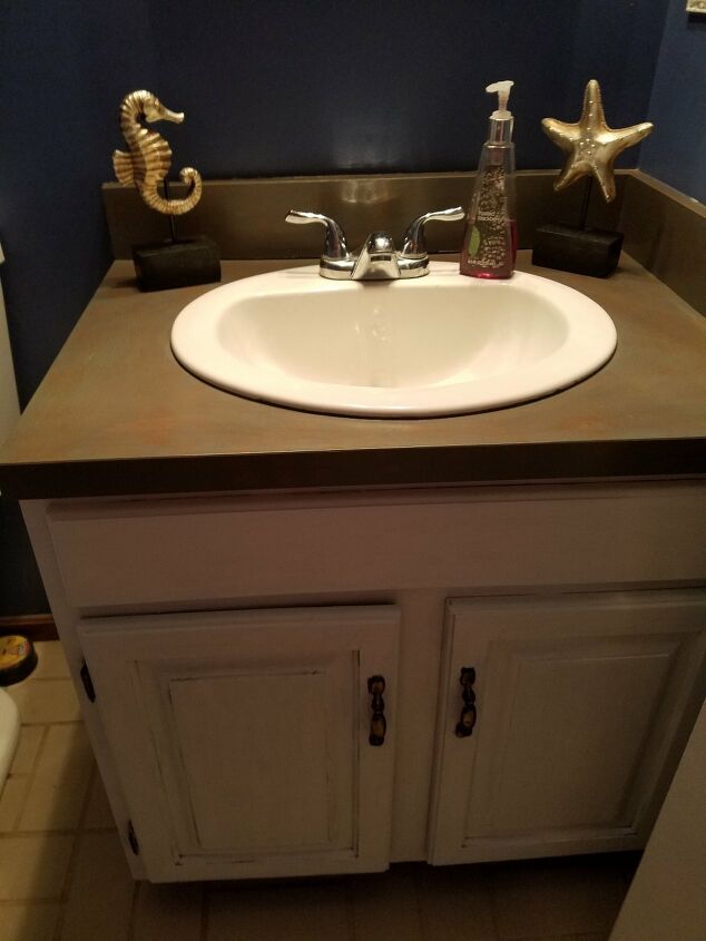 bold ideas for a bathroom countertop that brings the room together, Charcoal Bathroom Sink Countertop Design