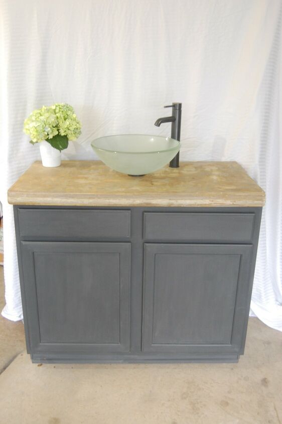 bold ideas for a bathroom countertop that brings the room together, Concrete Bathroom Vanity Countertop