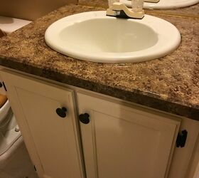 bold ideas for a bathroom countertop that brings the room together, Granite Bathroom Countertop Effect