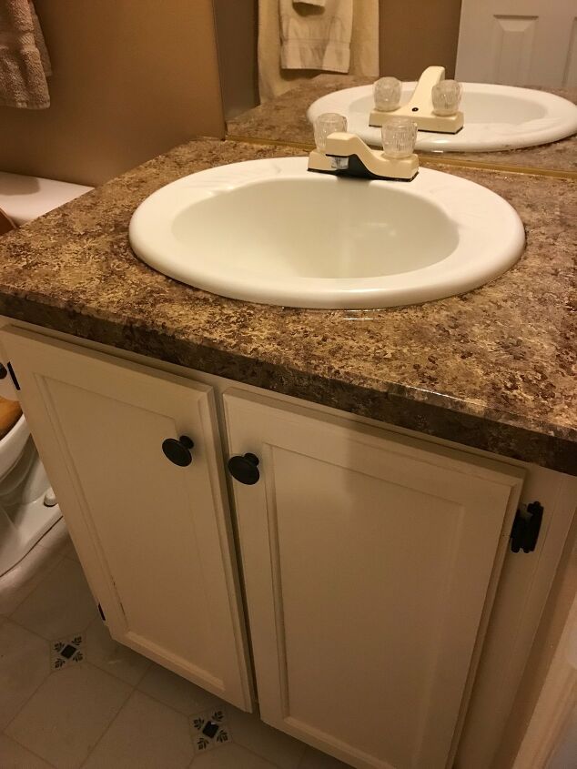 bold ideas for a bathroom countertop that brings the room together, Granite Bathroom Countertop Effect