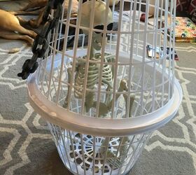 How to Turn a Laundry Basket into a Spooky Halloween Cage Decoration