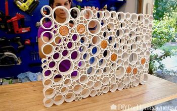 Arte de interiores com tubos de PVC