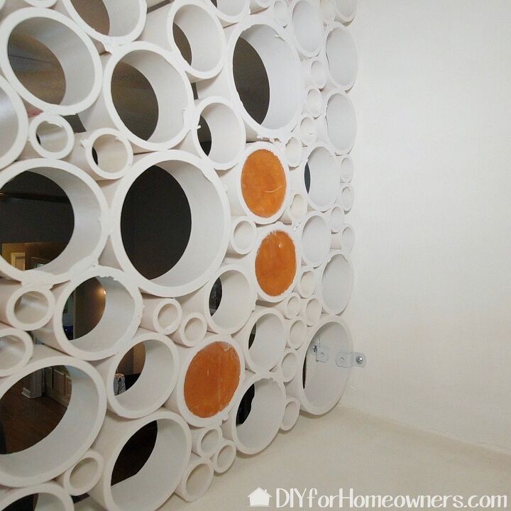 arte interior con tubos de pvc