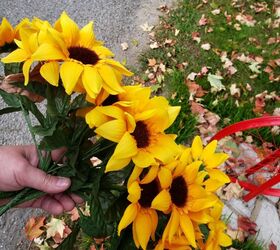 how we made a simple diy walkway for our cute bicycle mailbox, Silk flowers