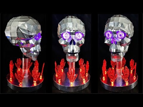 s 17 spooky halloween decor ideas that will scare your guests, Aluminium skulls