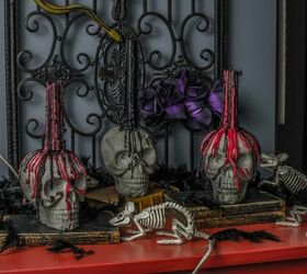 18 espeluznantes ideas de decoracin para halloween que asustarn a tus invitados, Portavelas de calavera de hormig n DIY