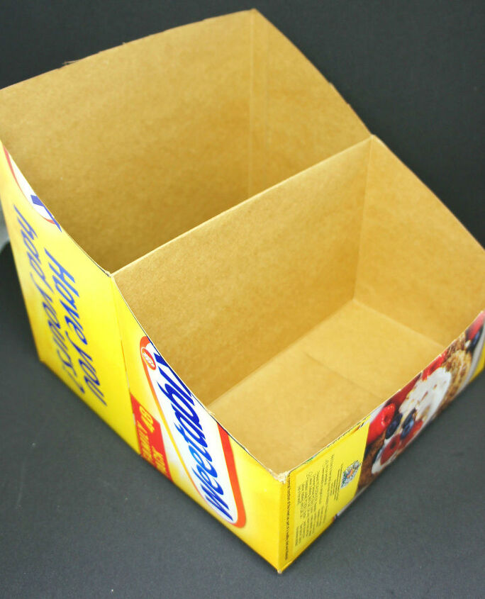 faa seu prprio organizador de papel com uma caixa de cereal