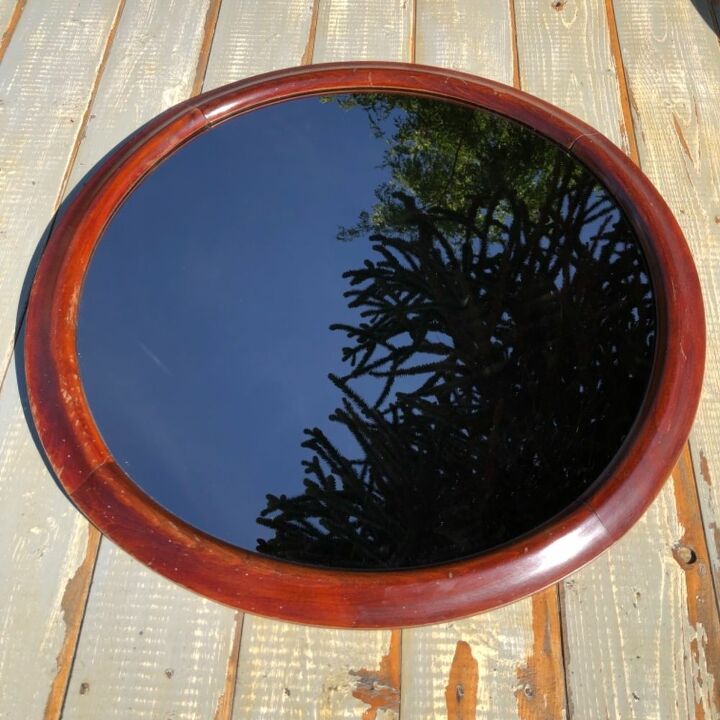 denim mirror frame
