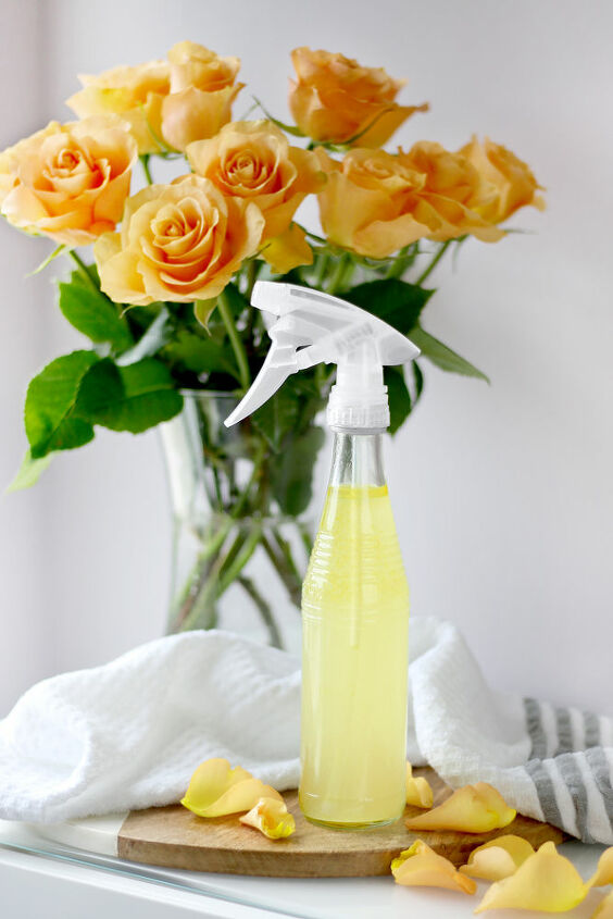 diy rose petal infused cleaning spray