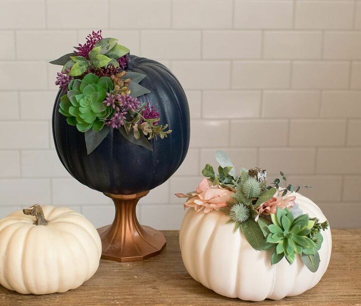 how to make pretty diy floral pumpkins