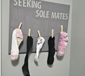 las 15 mejores soluciones de almacenamiento para el cuarto de lavado que debe probar, 14 Divertido y sencillo soporte para calcetines