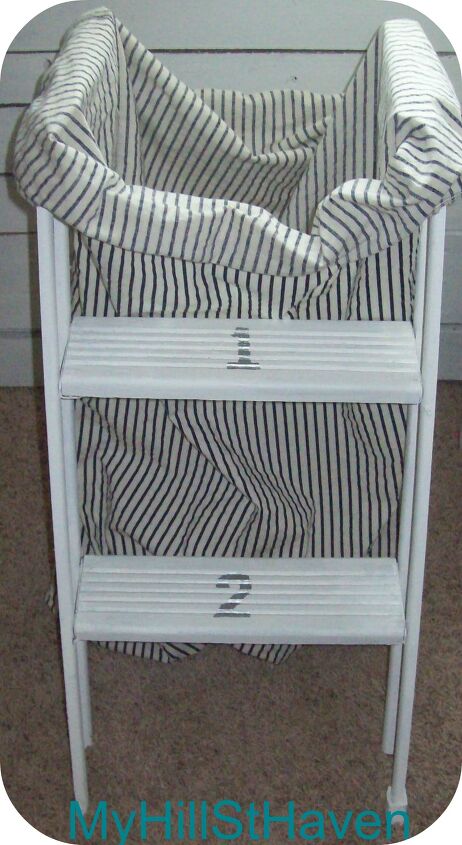 the 15 best laundry room storage solutions you need to try, 12 Ladder Up Your Laundry Room