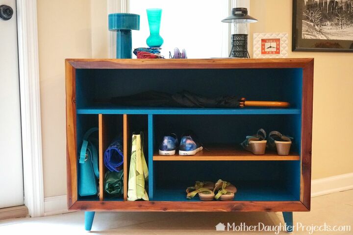 18 entryway furniture ideas perfect for offering a stylish welcome, 13 Use an Old Record Cabinet