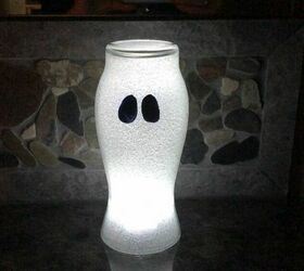dollar store vase to glittery glowing ghost