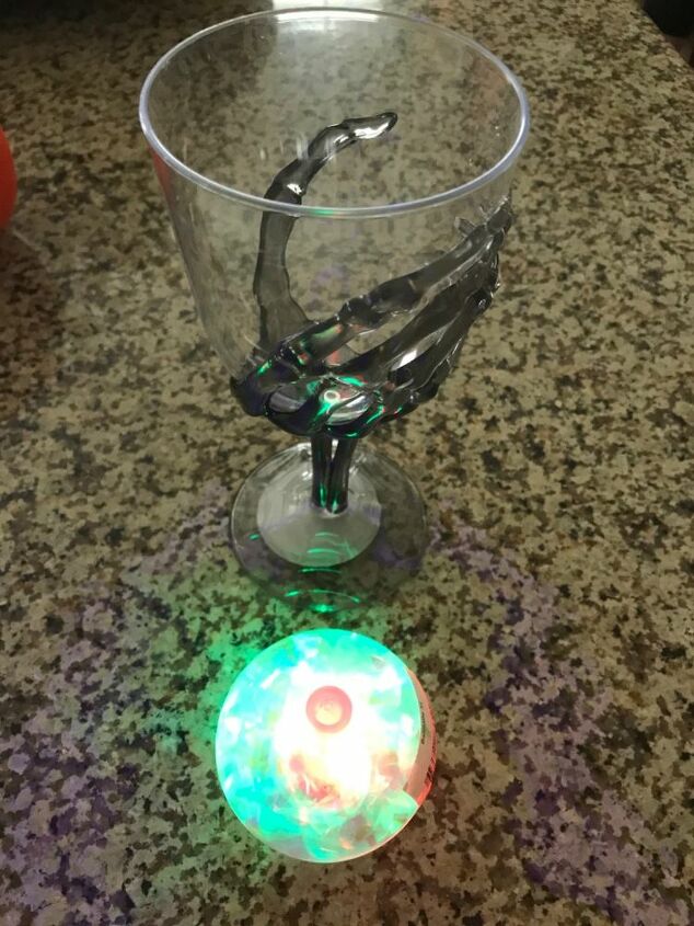 how to make a crystal ball from two dollar tree items