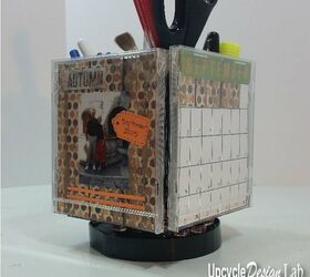 How To Make A Spinning Desk Organizer Photo Calendar Cube
