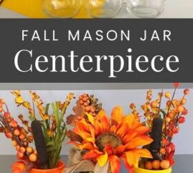 fall mason jar centerpiece