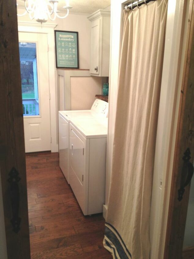 s laundry room closet, 5 A Bright and Rustic Laundry Room Makeover