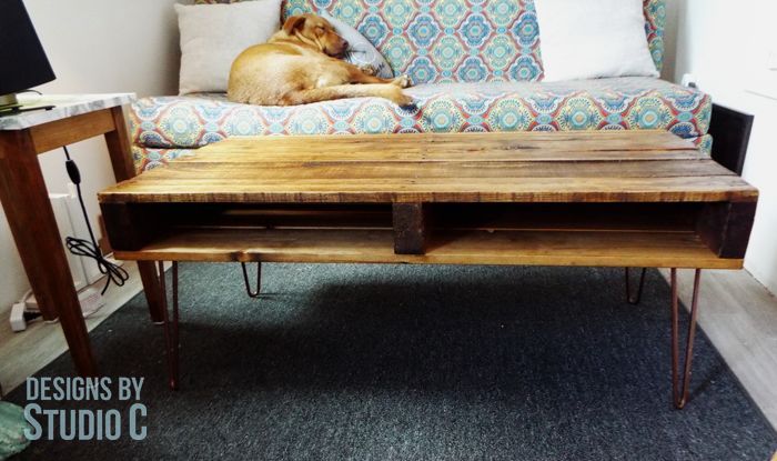 easy to build pallet coffee table