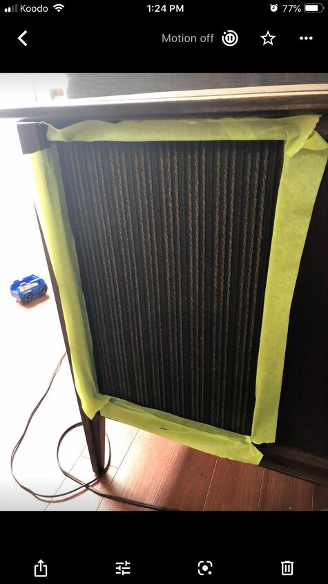 how i updated speaker fabric with paint