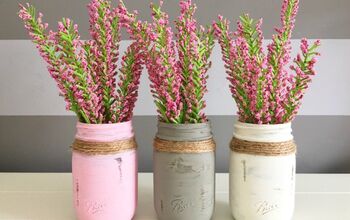 Pink Mason Jar Centerpieces for Weddings or Your Home