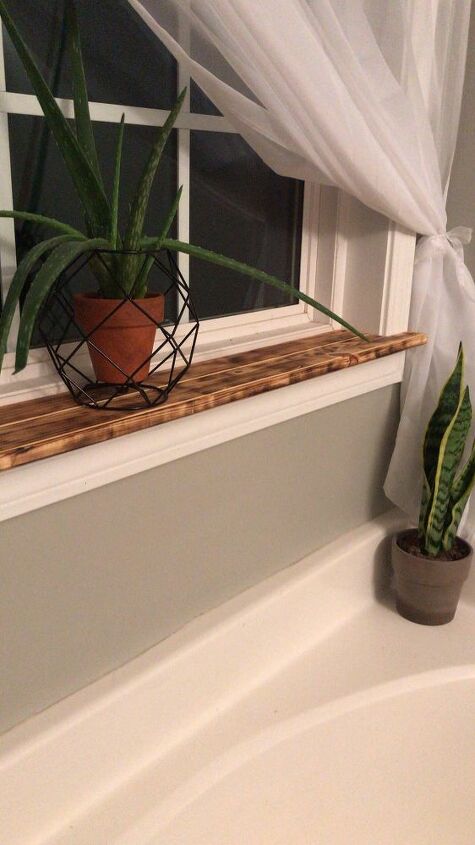 farmhouse style curtains, Add a Window Sill