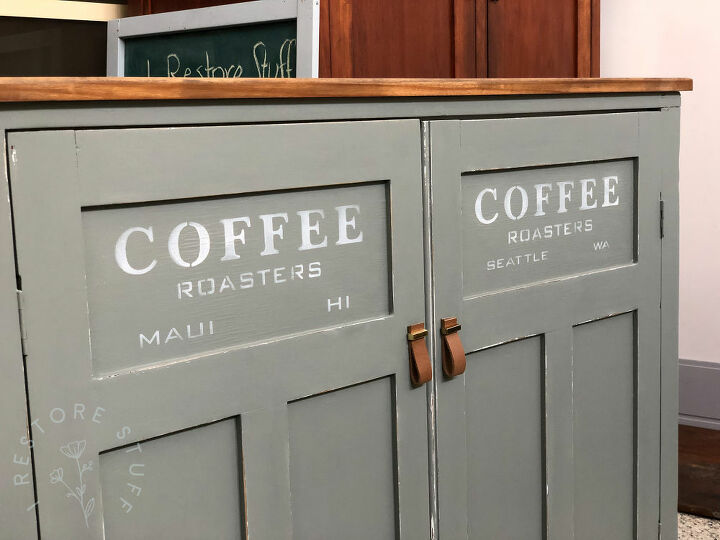 turn a sideboard into a coffee station