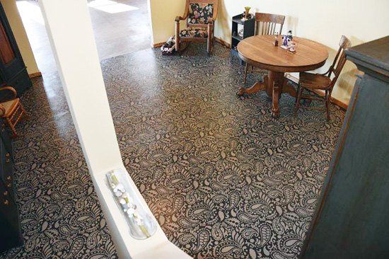 14 ways to transform your basement flooring from drab to fab, 1 Unique Basement Flooring to Soften the Room