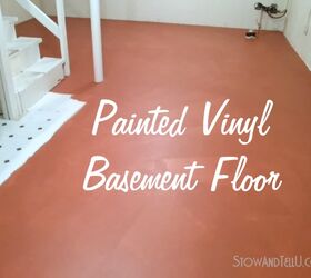 14 ways to transform your basement flooring from drab to fab, 4 Warm Basement Flooring Ideas Painted Vinyl