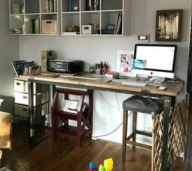 cmo transformar la decoracin de tu oficina en casa en un interior inspirador, 6 Construye estanter as cuadradas para tener m s espacio