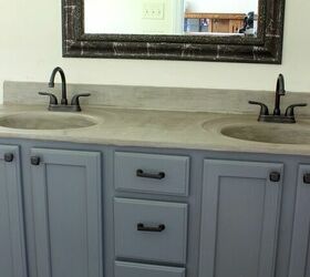 14 successful bathroom cabinet makeovers, 2 All In One Oak Bathroom Cabinet Paint