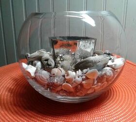 how to create a beach candle bowl, Mercury Glass Bowl
