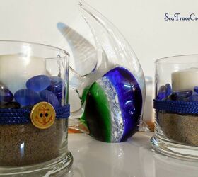 how to create a beach candle bowl, Beach Candle Glasses