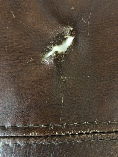 Small Rip In My Leather Couch Seat, Repair Small Rip Leather Sofa