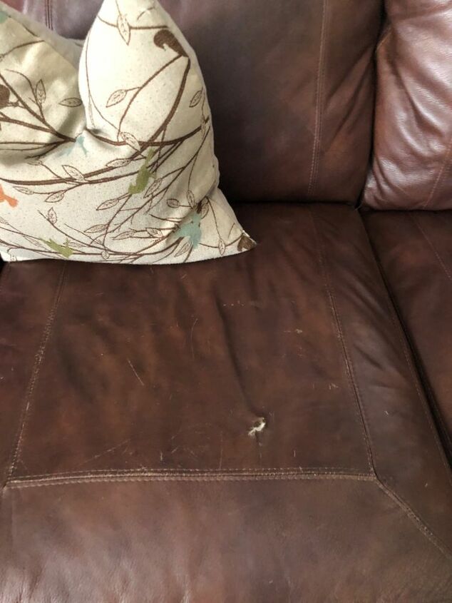 Small Rip In My Leather Couch Seat, How To Repair Torn Leather Sofa Cushion