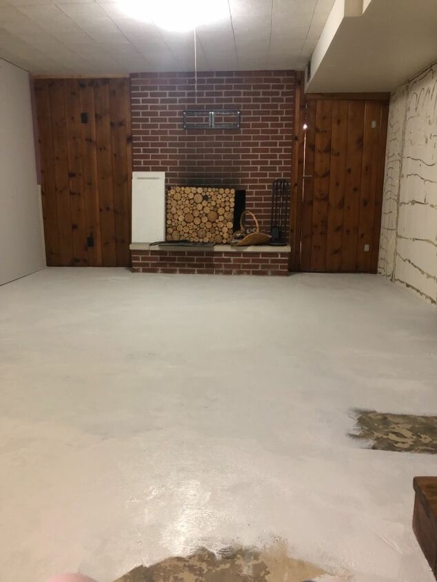 Diy Painted Concrete Floor, Tile Over Painted Concrete Basement Floor