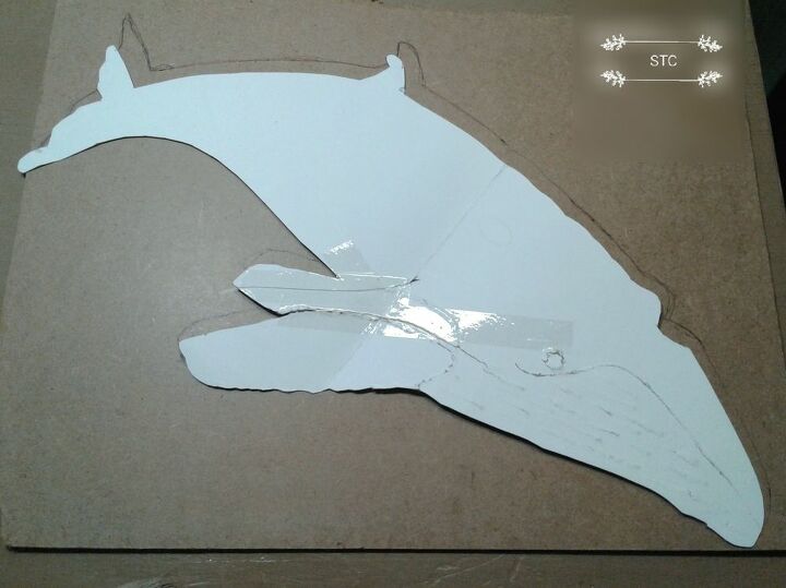 como criar uma baleia jubarte de madeira flutuante, padr o de papel de baleia