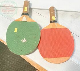 repurposed ping pong paddles into pumpkins, Ping Pong Paddles